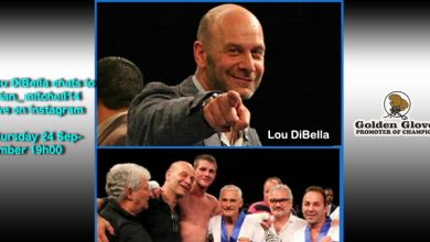 Photo of Top Promoter Lou DiBella chats to Brian Mitchell tonight at 5pm