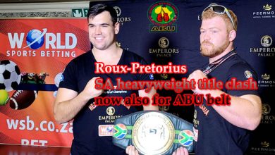 Photo of Roux-Pretorius SA heavyweight title clash now also for ABU belt.