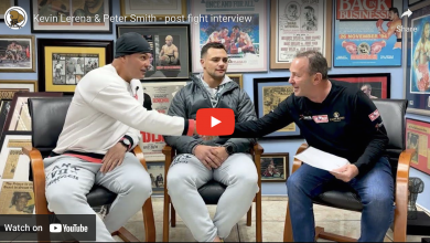 Photo of Kevin Lerena & Peter Smith – post fight interview